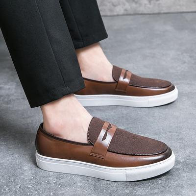 Übergröße Fransen-Board-Schuhe Herren Europäische und amerikanische fußbedeckende Schuhe, Ein-Pedal-Laufstegschuhe, täglich Herren personalisiert Business Casual