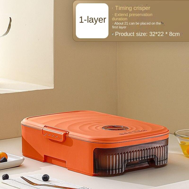 Ящик для хранения яиц Pull-push держатель для яиц большой емкости для холодильника бытовые ящики для хранения свежих яиц органайзер 1 layer оранжевый 1319₽