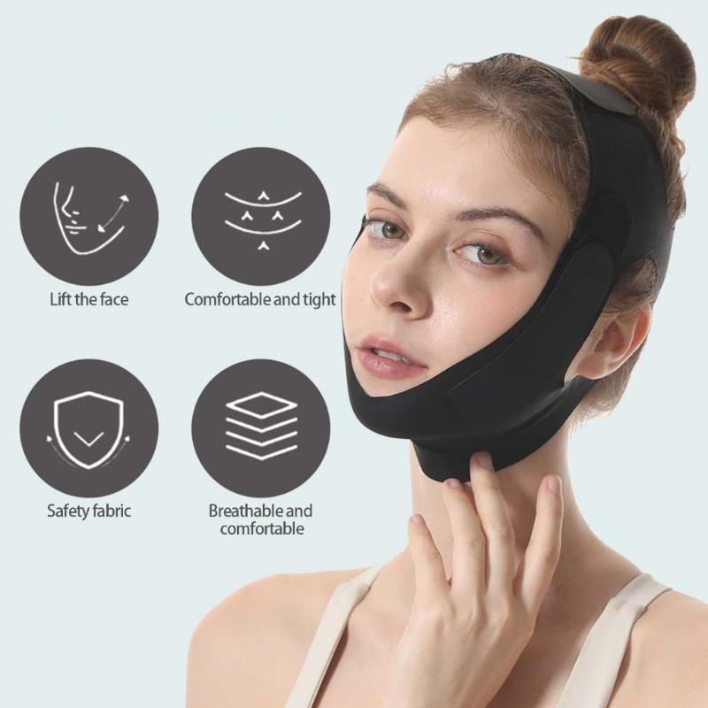 Adjustment Face Strap For V Shape Sleep Mask Extra Long Design Breathable Overnight Face Lifting And Tightening