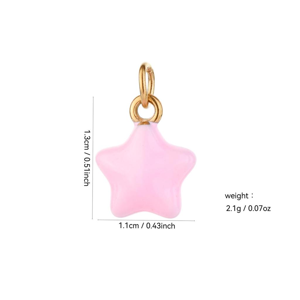 Stainless Steel Star and Moon Pendant for DIY Bracelet or Necklace - Versatile Fashion Jewelry Charm