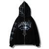 Männer Y2K Mode Hoodie Strass Buchstaben Grafiken Drucken Zip Hoodie Kleidung Hoodies Goth Langarm Sweatshirt Übergroße Top