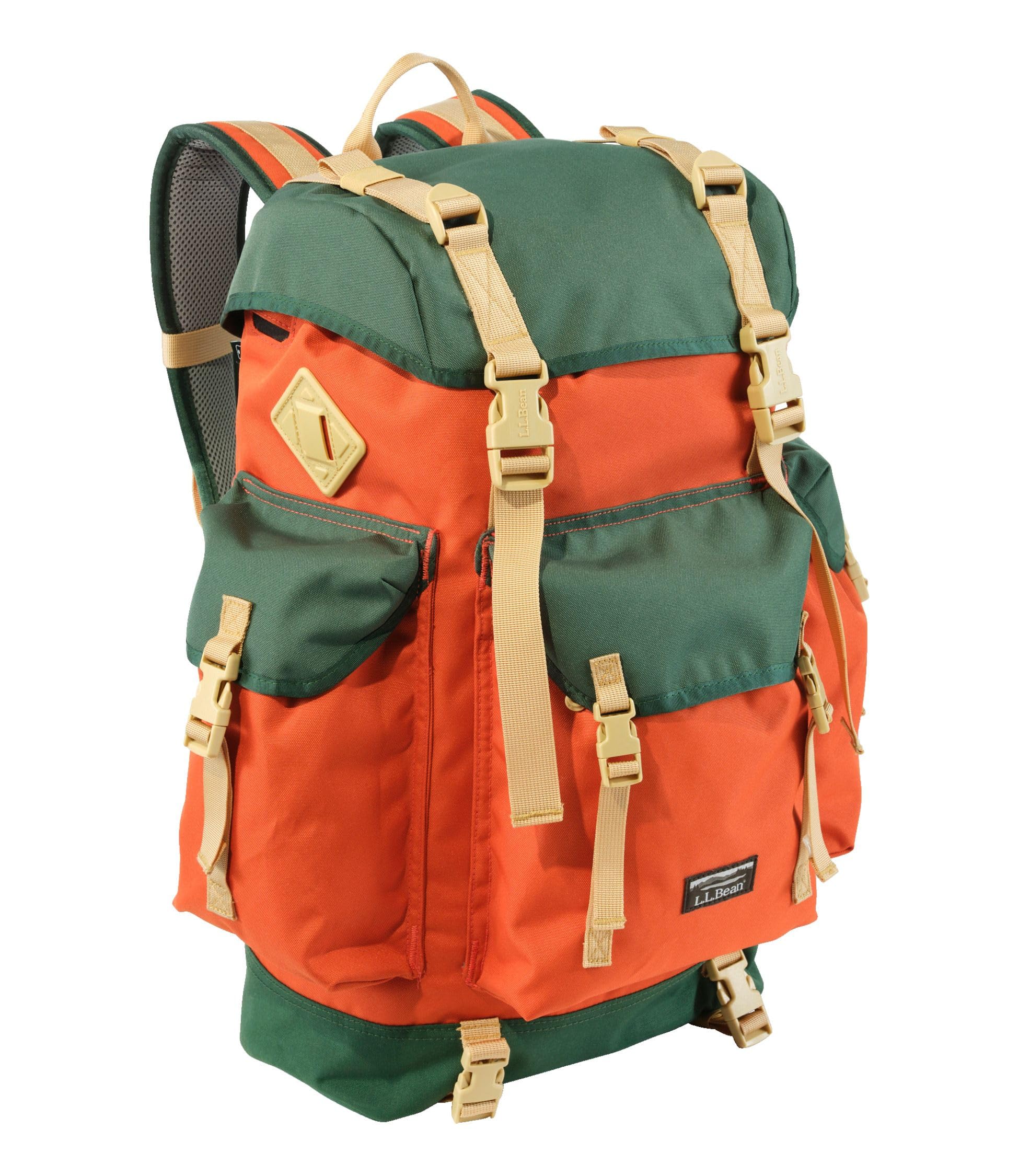 

Continental Color Block Free Size Sail Green Multicolor 1000211094 LLBean LLBean Рюкзак, оранжевый/сосна
