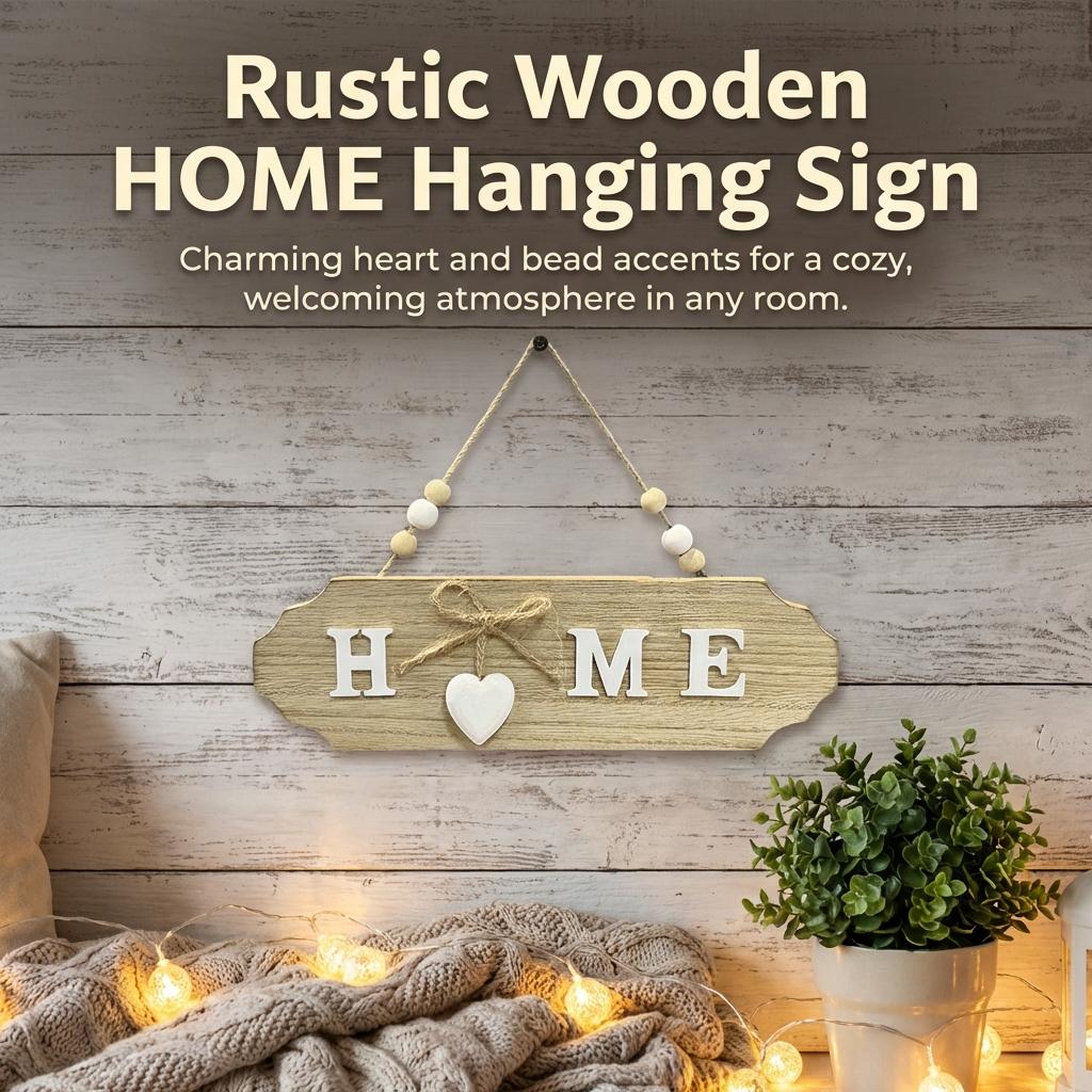 Wooden-Door Sign With Bowknot Design Home Decoration Plaque For Indoor And Outdoor Use