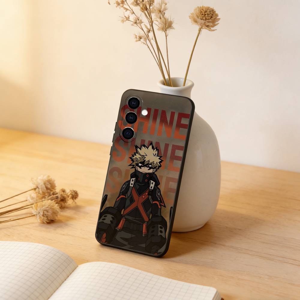 My Hero Academia Katsuki Bakugo Phone Case For Samsung Galaxy A73,A72,A71,A70,A53,A52,A51,Others Soft Black Cover