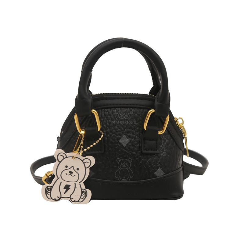 

Childrens Fashion Shell Bag With Pu Material For Kindergarten Daily Use Black