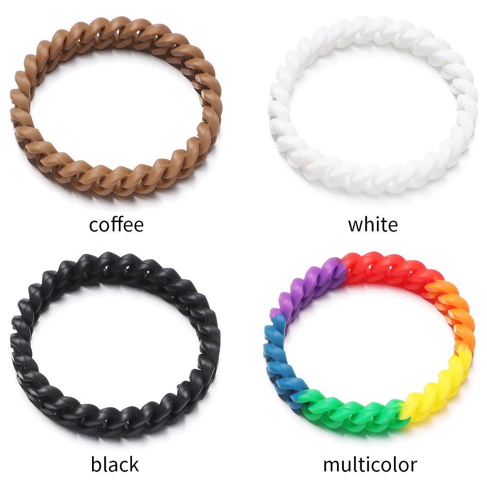 Party Fashion Jewelry Accessories Charm Band Colorful Silicone Bracelets Rubber Bangles