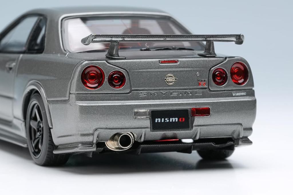 Makeup EIDOLON Nissan Skyline BNR34 CRS Dark Metal Gray 2022 Finished Model 1/43 GT-R (NISMO Version)