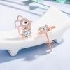 Boucles d'oreilles Souris Diamant Frais Style Coréen – Bijoux Zodiaque Mignons pour Femmes