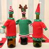 Festive Christmas Wine Bottle Cover Embroidered Cartoon Designs For Holiday Cheer
