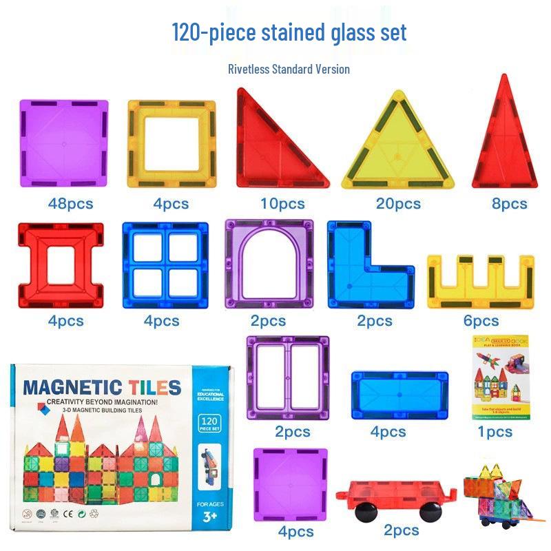 Colorful Magnetic Building Blocks for Kids – Strong, Translucent, Educational Toys