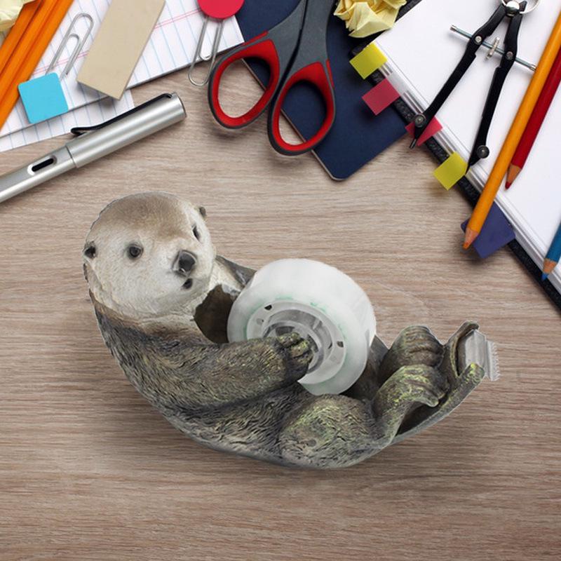Creative Animal-Shaped Resin Tape Dispenser - Otter & Sloth