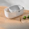 Snack Storage Box - Great for Shelling Nuts Desktop Coffee Table. Small Dish for Storing Snacks. Rice Washing Tray Double-layered Fruit Draining Dish.