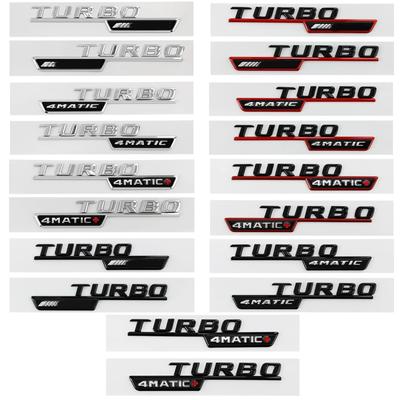 2Pcs 3D ABS Car Fender Badge For M ercedesB-ENZ CLA45 GLA45 X156 A45 C117 X247 GLE53 Turbo 4MATIC Emblem Logo Sticker Accessories