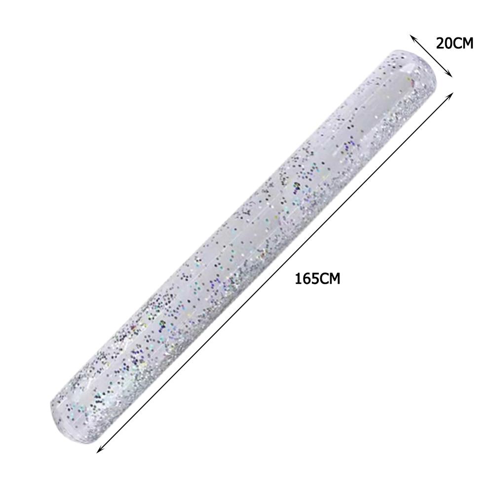 Pailletten Schwimmbecken Wasser Schwimmende Aufblasbare Poolnudeln Schwimmer (Silber)