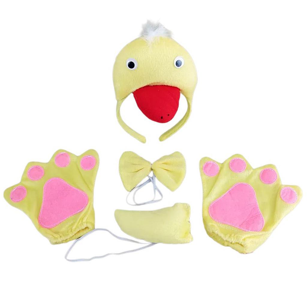 Ente Gans Stirnbänder Gans Tier Schwanz Gans Set Cartoon Haarband für Bühne Kinder Kostüm Kopfschmuck