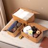 Vintage Handgewebter Aufbewahrungskorb, Geschenk-Aufbewahrungsbox, Schreibtisch-Kleinteile-Aufbewahrungsbox, Aufbewahrungskorb mit Schnalle und Deckel
