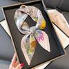Silk Simulation Silk Scarf Women'S Spring And Autumn Thin Pink 70Cm Small Square Scarf Mulberry Silk Silk Scarf Neck Protection Shawl