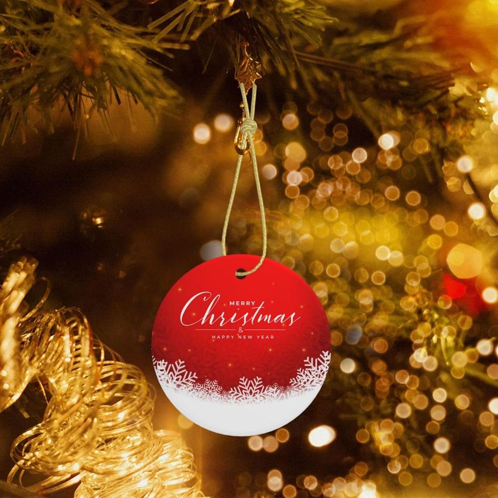 Christmas Ornament Merry Christmas Snowflakes Christmas Tree Ornaments Christmas Decoration for Xmas Ornaments Hanging Decorations Ceramic Ornament