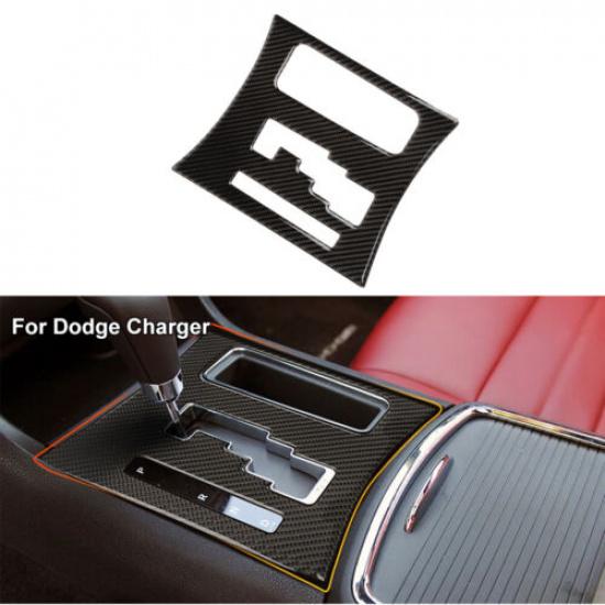 

Carbon Fiber Console Gear Shift Panel Cover Trim Sticker For Dodge Charger 11-14