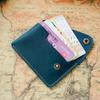 Cross-Border Crazy Horse Leather Card and Coin Holder with Snap Button