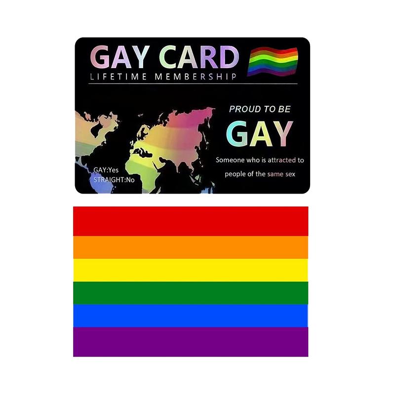 1 ks Prideová členská karta doživotní členství LGBTQ+ - Nepřilnavá PVC karta ve stylu gay průkazu, Suvenýr pro jednotlivce a spojence LGBTQ+