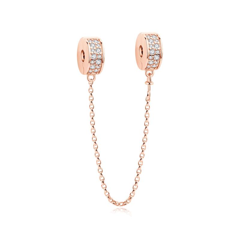 New Copper Charm Bead Charms Safety Chain Music Notes Love Heart Pendant Bead Charms Compatible With Do It Yourself Bracelets Bangles Women Diy Jewell