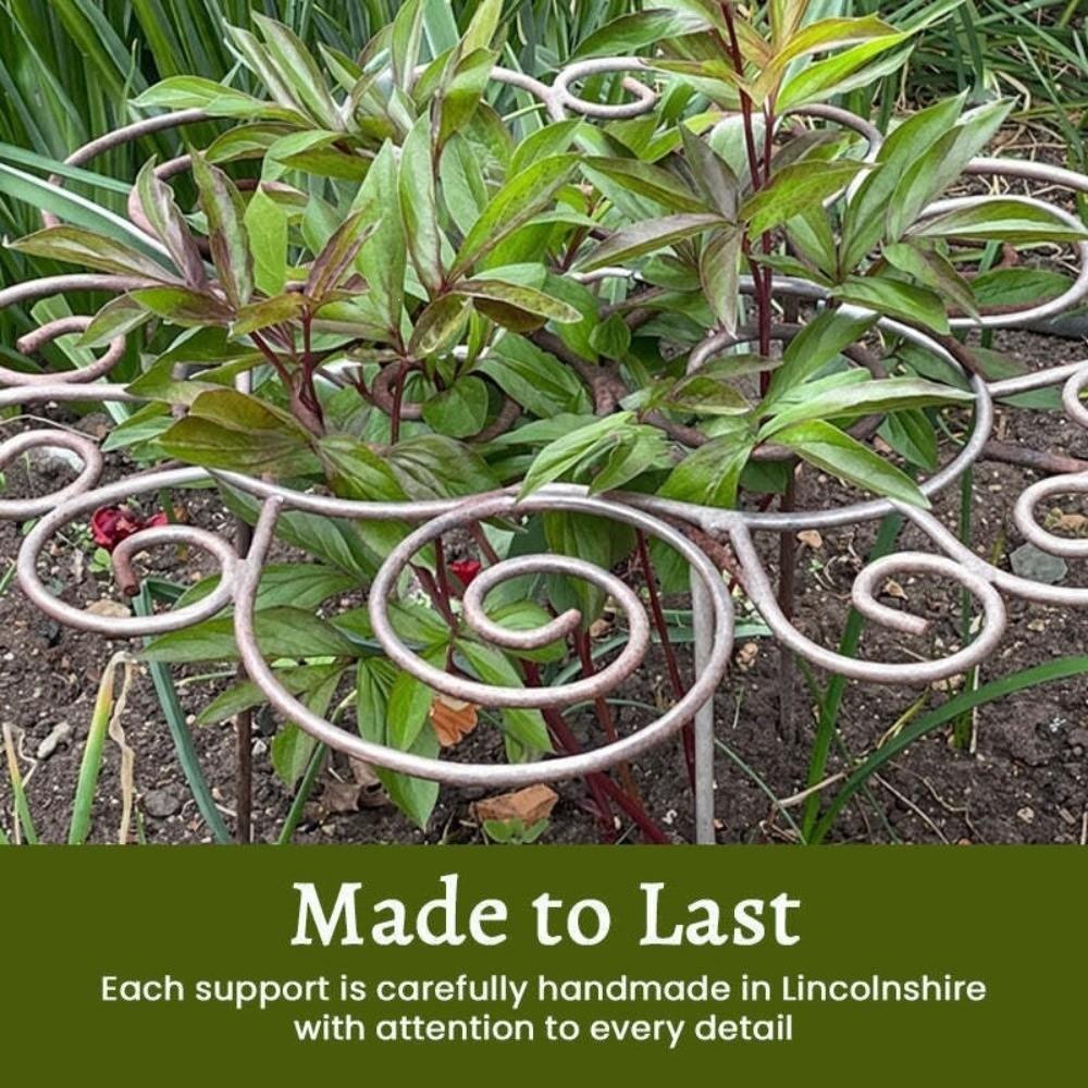 Rust-Proof Metal Plant Support Ring Weather-Resistant Flower Frame Support Garden Decoration