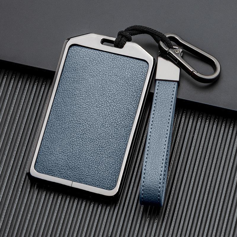Signal Unobstructed, Suitable for Xiaopeng P7 G9 G3 P5 Metal All-inclusive Double-sided Leather Car Key Protective Case