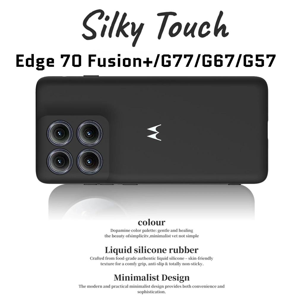Liquid Silicone Original Case for Motorola Signature G87 G77/67/57/47/37/17 Power Edge 70 Pro Ultra Fusion+ 60 Stylus Neo Cover