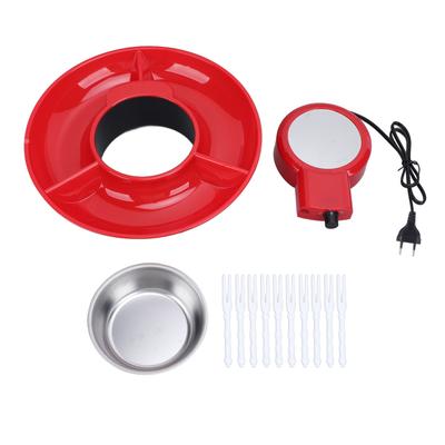 Set de Olla Eléctrica para Fondue con 10 Tenedores 2 Velocidades 25W Olla para Fondue de Chocolate Derritiendo Chocolate Olla Pequeña