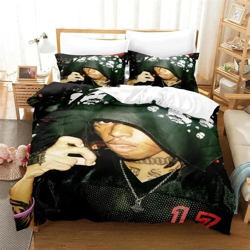 3D-print Zillakami Rapper Sängkläder Set Pojkar Flickor Enkel Dubbel Queen King Storlek Påslakan Örngott Säng pojkar Tonåringar Vuxna
