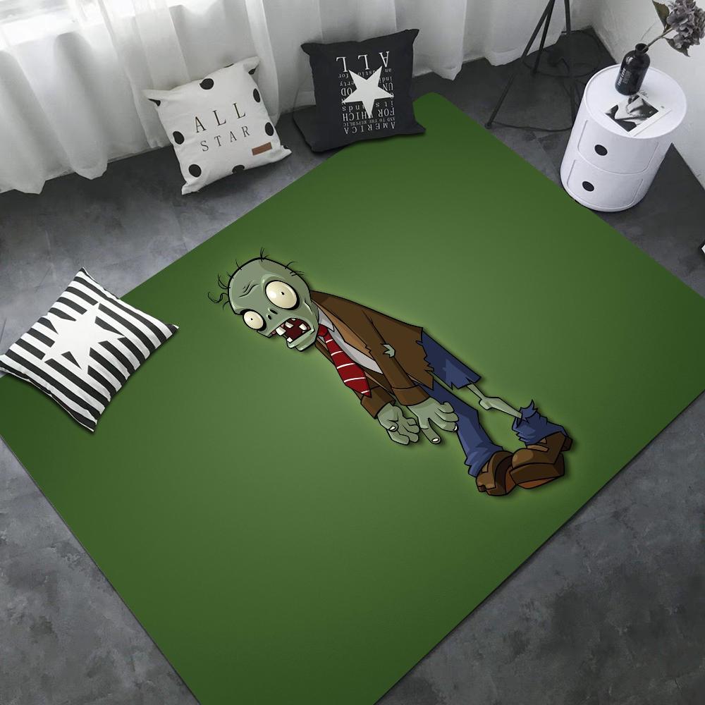 P-Plants-vs-Zombie Cartoon Door Mat Nordic Style Home Doormat Bathroom-Toilet Mats Bedroom Bedside Mats