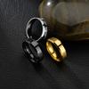 New Fashion Engraved Dating Rings for Men Stainless Steel Jewelry Personalized 6mm Rings Wedding Couple Anniversary Gifts