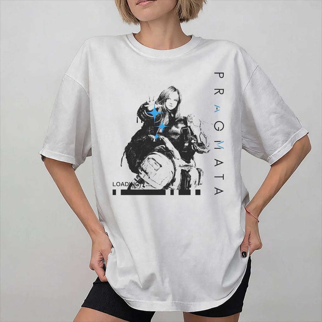 Graphic Printing Pragmata Game 2026 T Shirt For Unisex Cotton Tee Shirt Short Sleeve Clothing