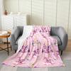 Feelyou Dragon Plush Throw Blanket Twin X Kawaii Flannel Fleece Cute All Season Bed Decor for Kids Teens Pink