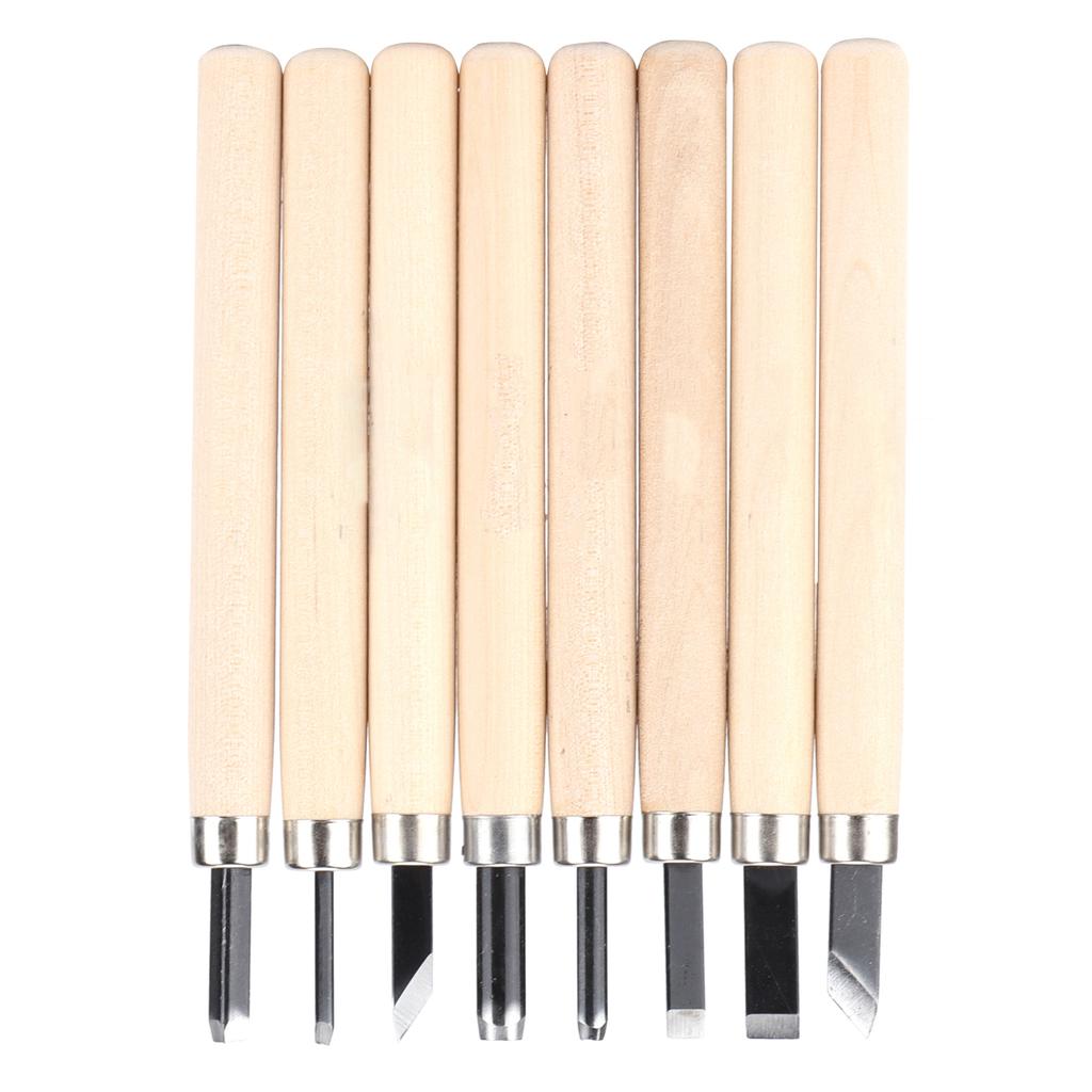 8-teiliges Holzschnitzmesser-Set Holzbearbeitung DIY Handwerk Handwerkzeug für Seife Ton Gummi Kürbis