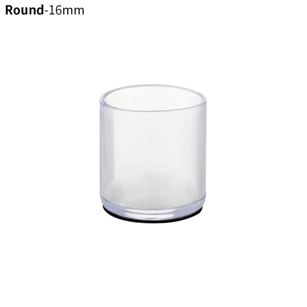 

16Pcs 16/19/22/25/30mm Chair Leg Cap Rubber Feet-Protector Pads Non-slip Transparent Table Covers Furniture Leveling Feet Decor