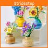 Rose Violet Vase Plastic Brick Sunflower Flower Arrangement Building Blocks For Educational Play