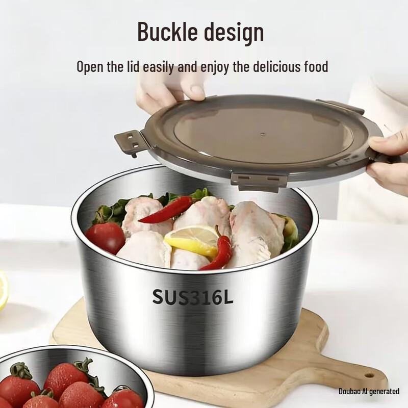 YOUQIN 316L Stainless Steel Food Storage Container with Lid