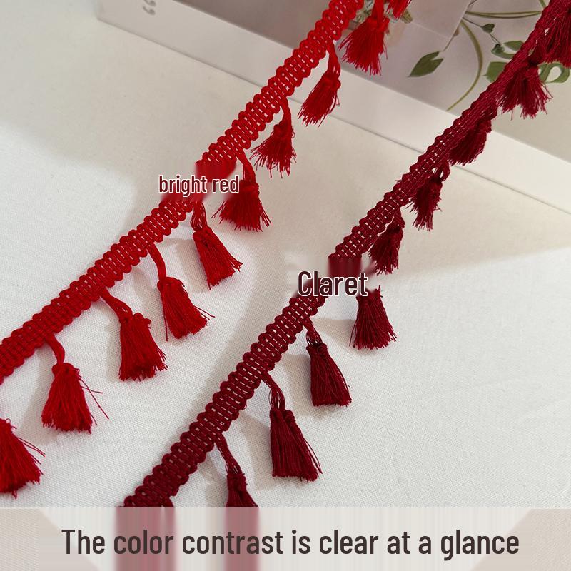 Polyester Fringe Lace Trim for DIY Crafts, Tablecloths, and Curtains