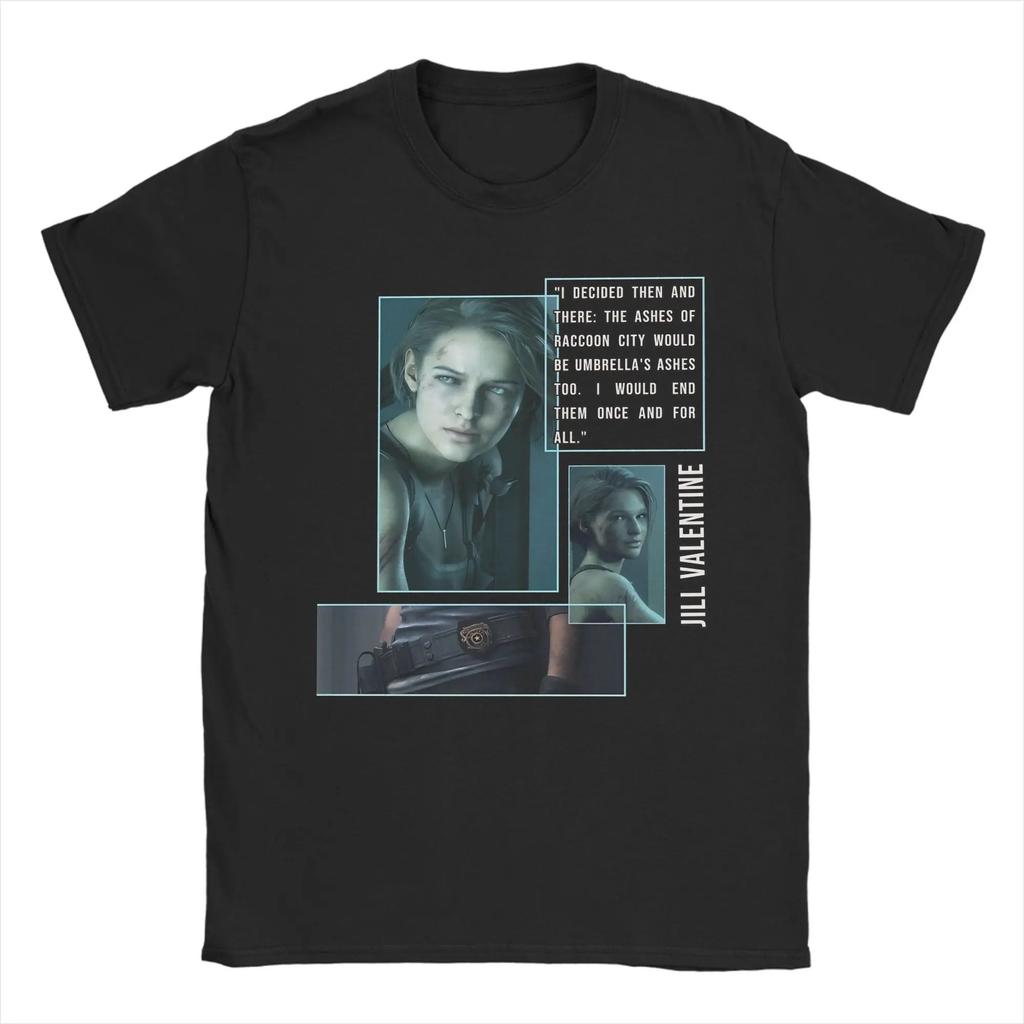 Resident Evil "Requiem" Claire Redfield T-Shirt, Unisex Game Fan Streetwear Tee, 100% Cotton Casual Short Sleeve Top