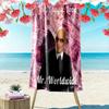 Mr. Worldwide Print Beach Towel, Large Soft Quick Dry Towel for Beach Camping Swimming