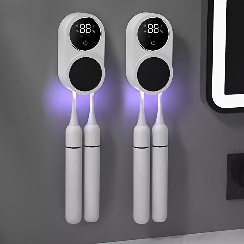 Smart Toothbrush Sanitizer Air Dryer with LED Screen USB-Powered Wall-Mounted Dental Device 24H Automatic Operation