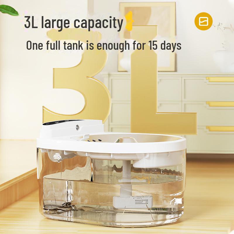 Kabelloser Blumen-Trinkbrunnen für Haustiere mit UV-Sterilisation für Katzen und Hunde