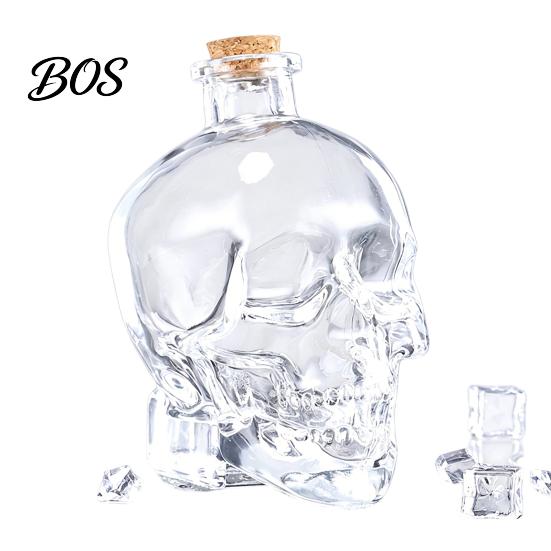 Caraffa Aeratore per Whiskey a Forma di Teschio, Decanter in Vetro 3D per Liquori con Tappo, Dispenser Novità Anti-goccia per Vino per Home Bar, Regalo Gotico Unico da Collezione per Uomini