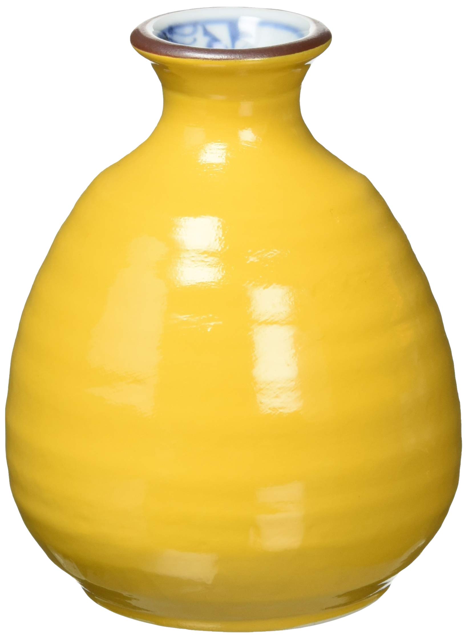 

Saikai Pottery (Saikaitoki) Hasami Ware Sake Bottle, Yellow Kochi 21947