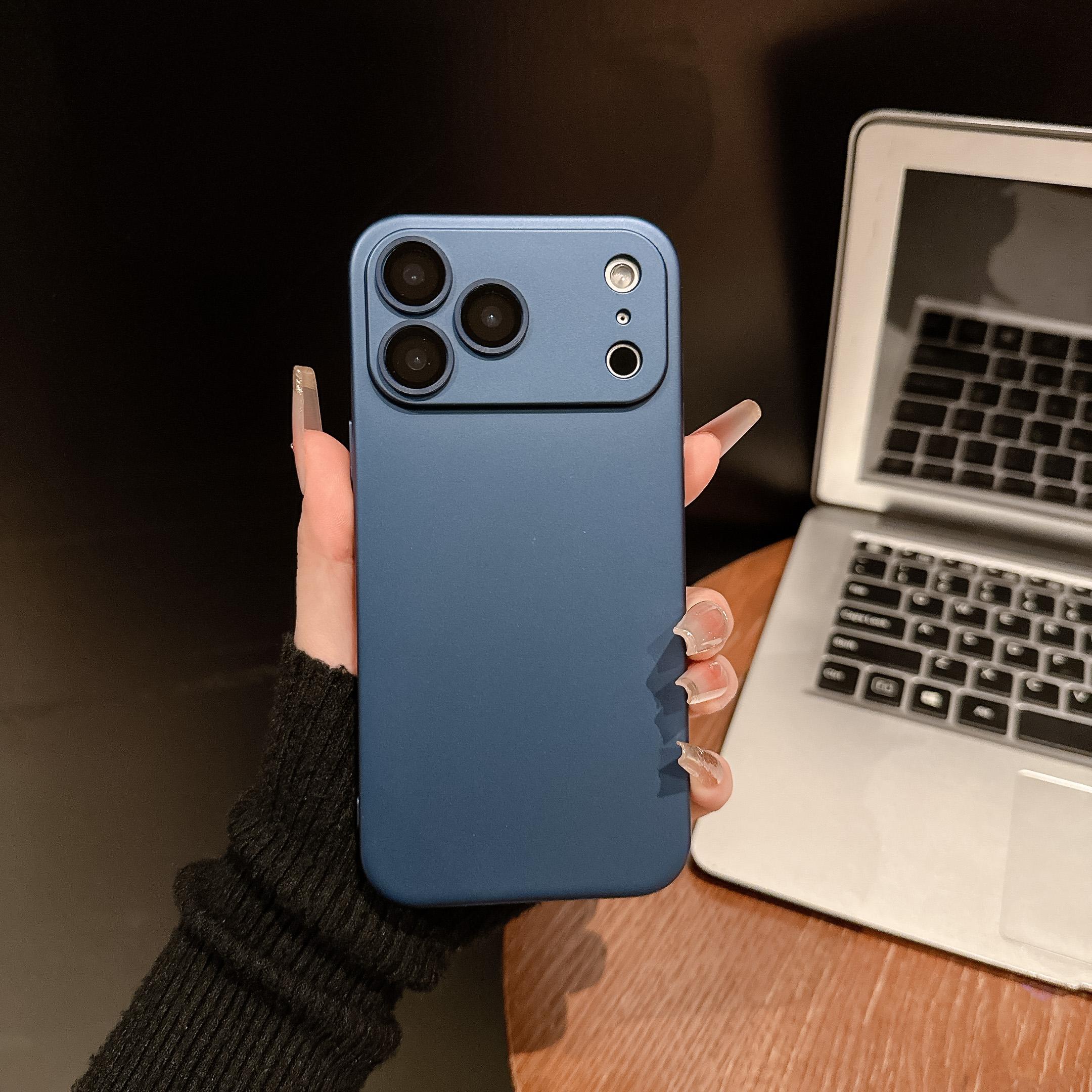 

Матовый чехол-бампер со всесторонней защитой объектива для iPhone 17 Air 16 15 14 13 12 11 Pro Max Plus, противоударный чехол с матовым стеклом для камеры iPhone 12