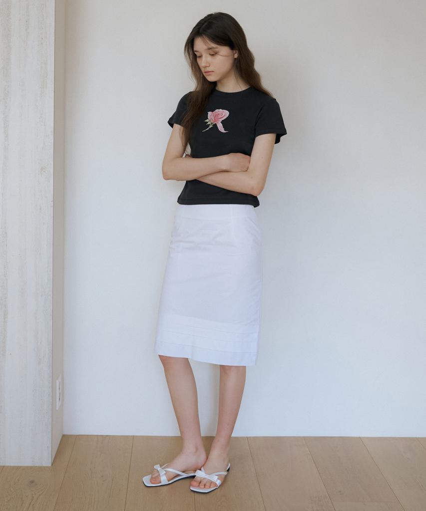 REORG R Rose Slim T-Shirt Charcoal