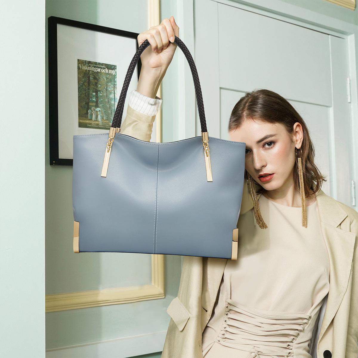 Women s Handbag 2026 Two-layer Cowhide Large Capacity Tote Bag For Women  Hand-held Shoulder Bag For Women
