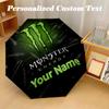 Automatyczny Parasol Monster Energy z 8 Żebrami, Spersonalizowany Składany Parasol z Tekstem Imienia, Parasol Przeciwdeszczowy i Przeciwsłoneczny, Prezent